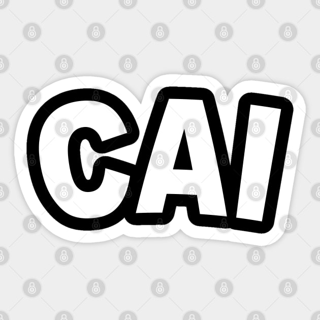 CAI Bold White Sticker by IdenticalExposure